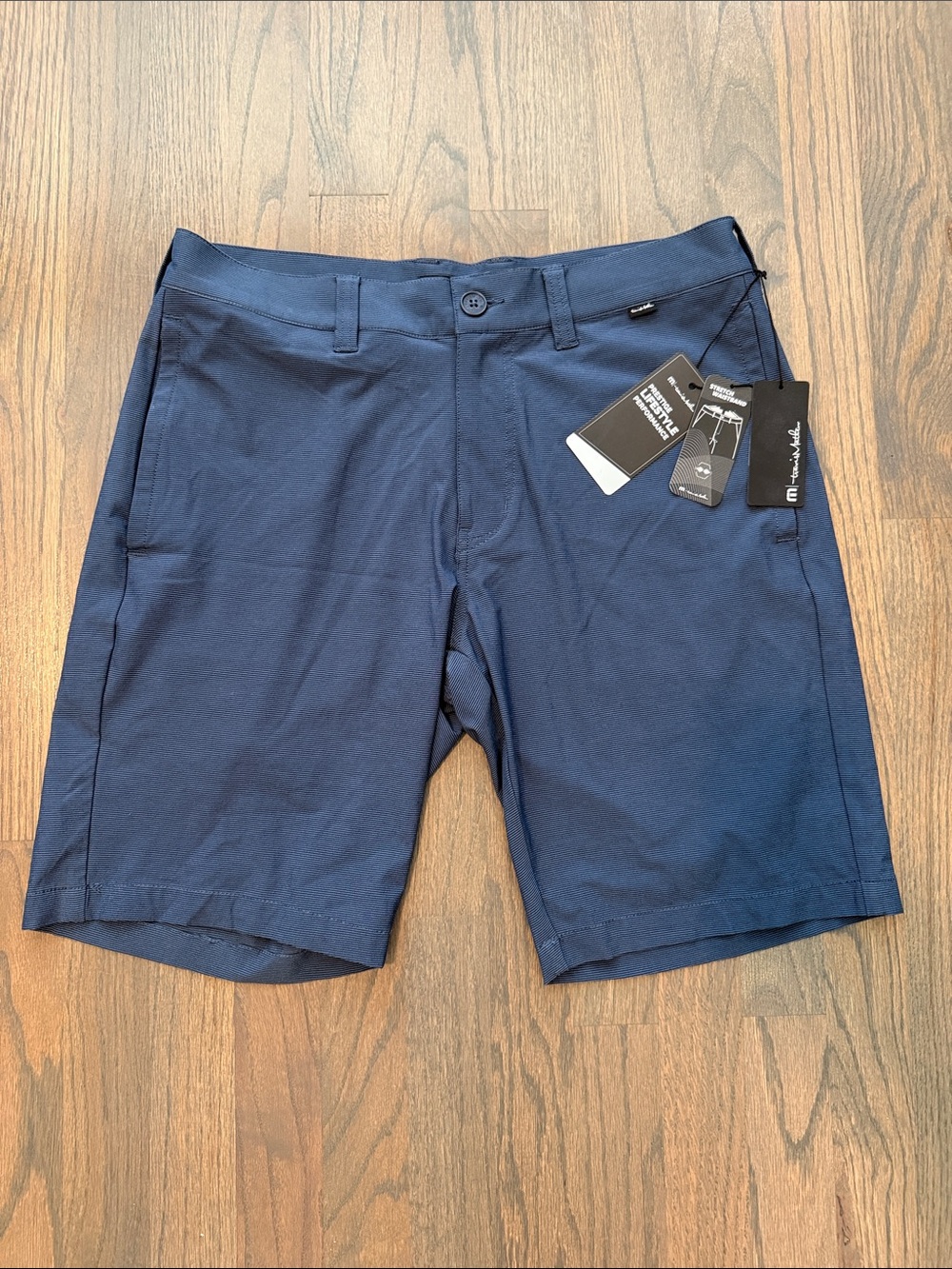 Travis Mathew Men's Navy Flat-Front Performance Shorts